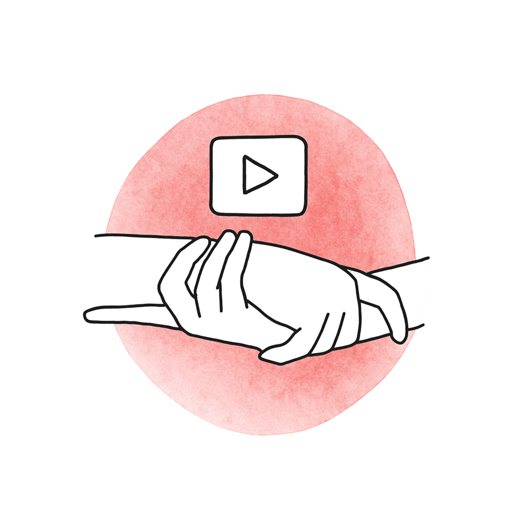 grafisches Element mit Youtube-Icon - Yogadoula Jelena Drofenik